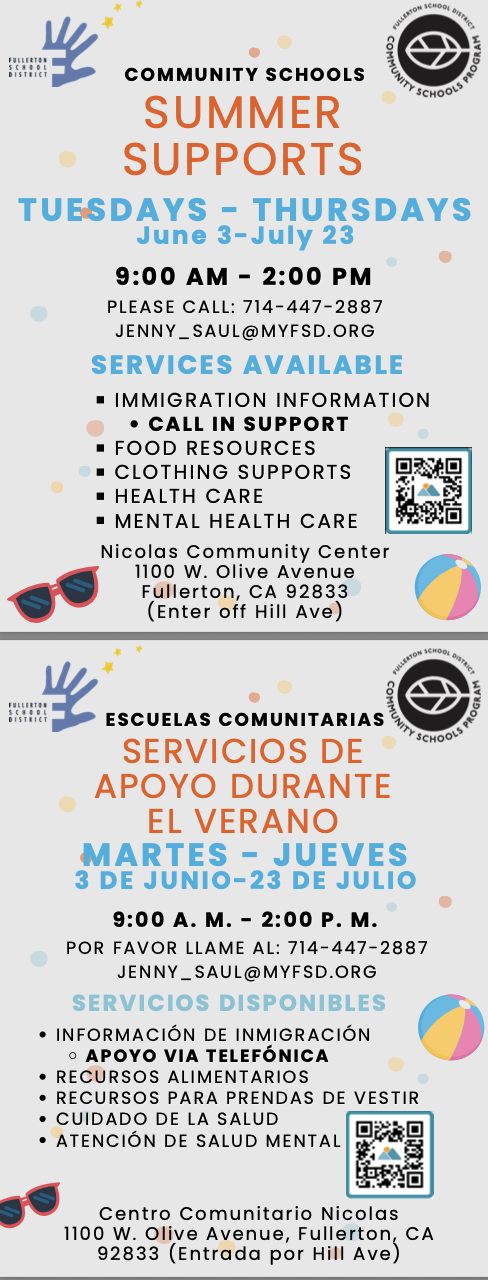  summer supports at FSD Community Center